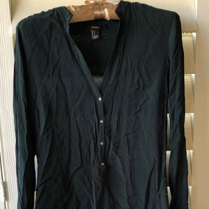 Blouse Dark Green/Forest Green Long Sleeve